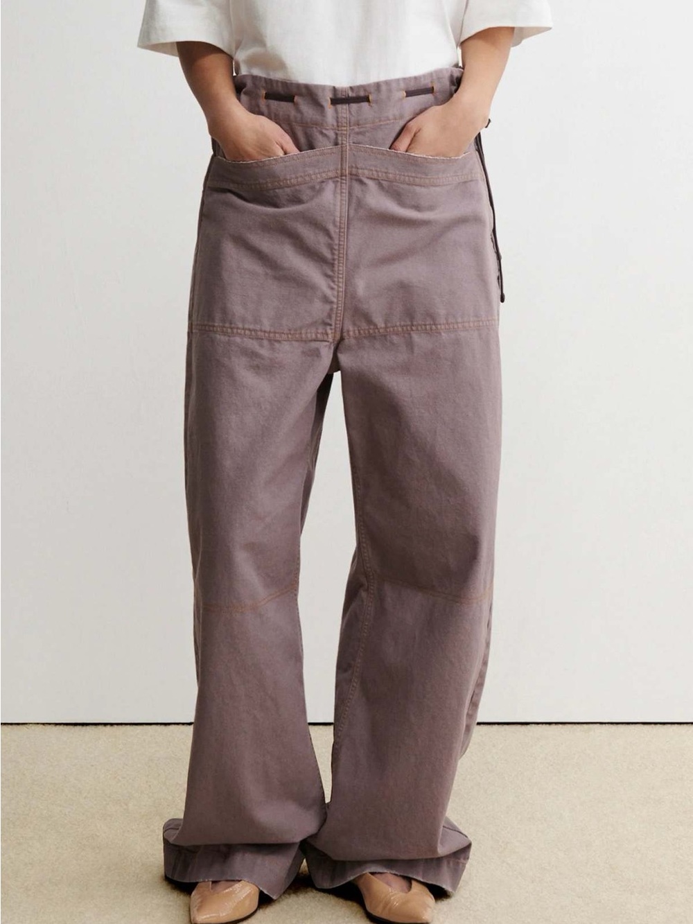 Rachel Comey Wide Leg Pants in Dusty Mauve - Picture 1 of 7